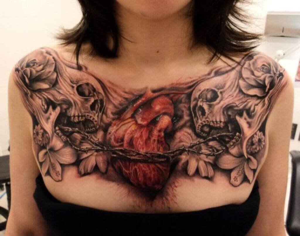 side under breast tattoo