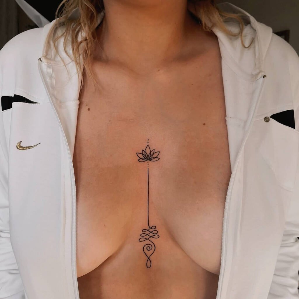 under breast tattoo