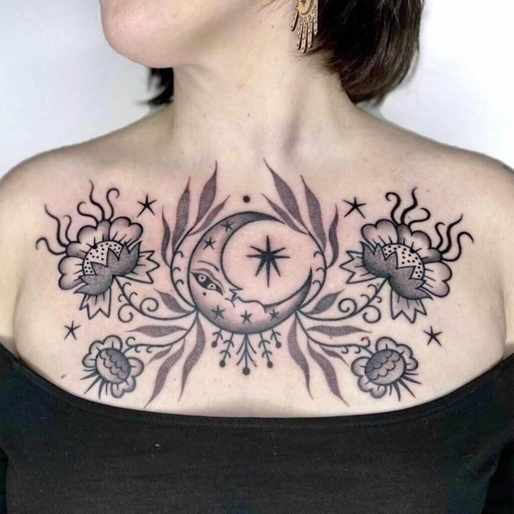 tattoo between breast