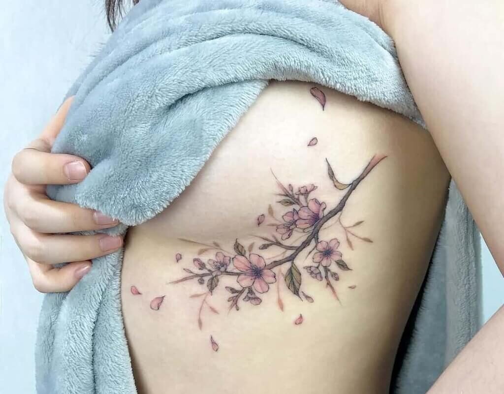 under breast tattoo