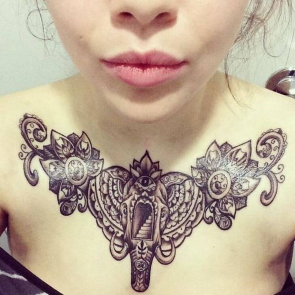 side under breast tattoo