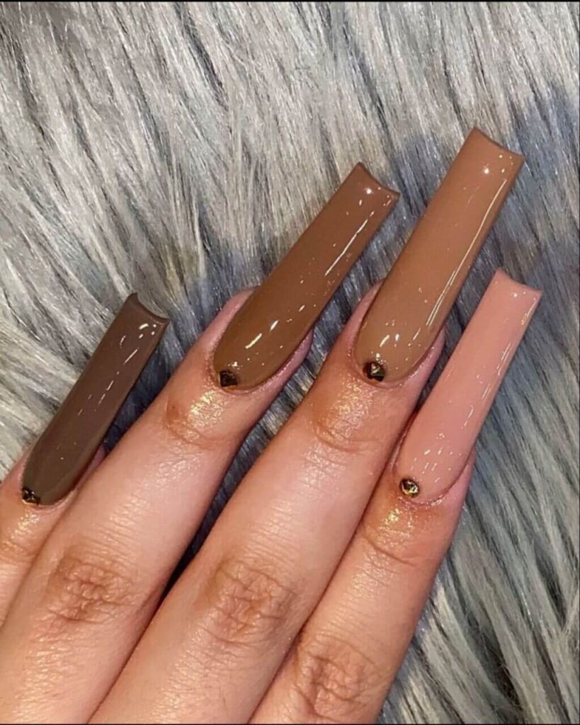 Mocha Brown Nails