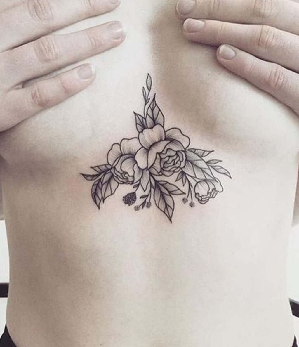 under boob tattoos ideas