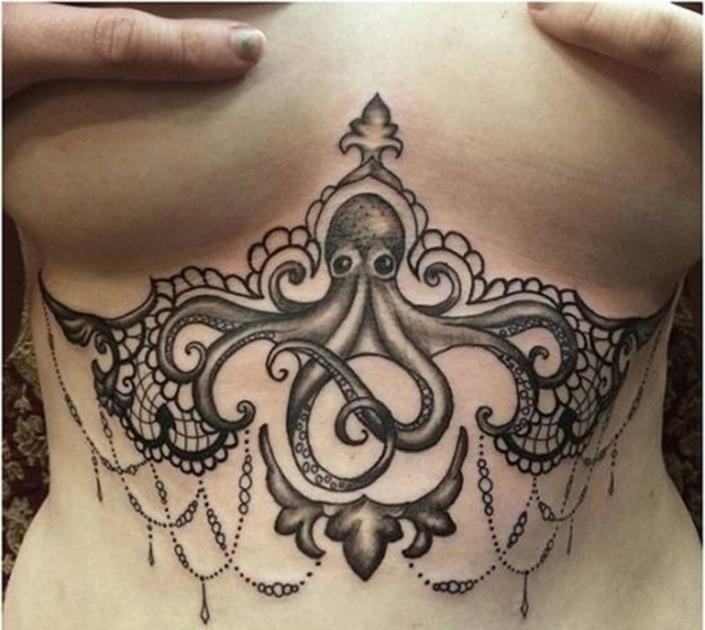 under breast tattoo