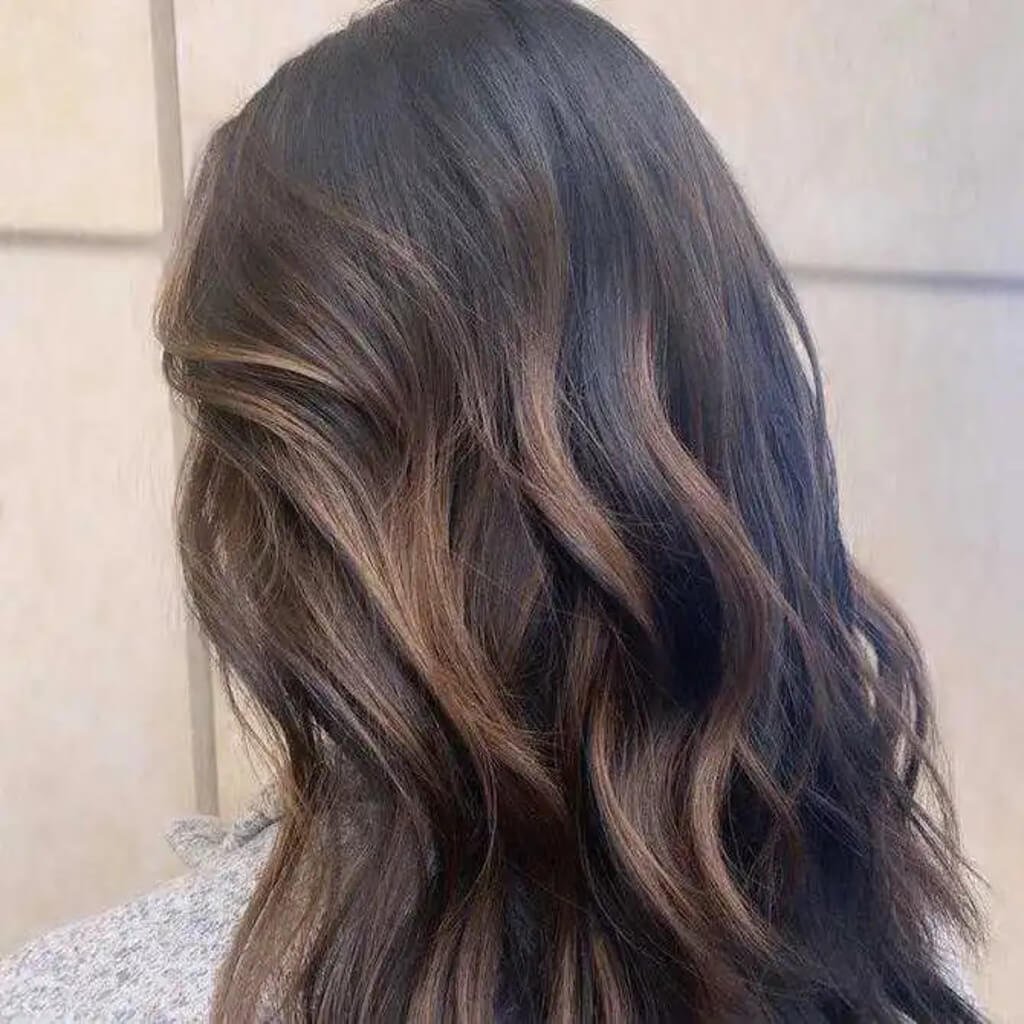 Brunette partial balayage