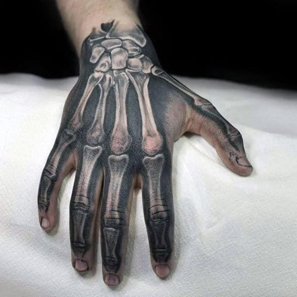 Bones Tattoos on Men's Hands