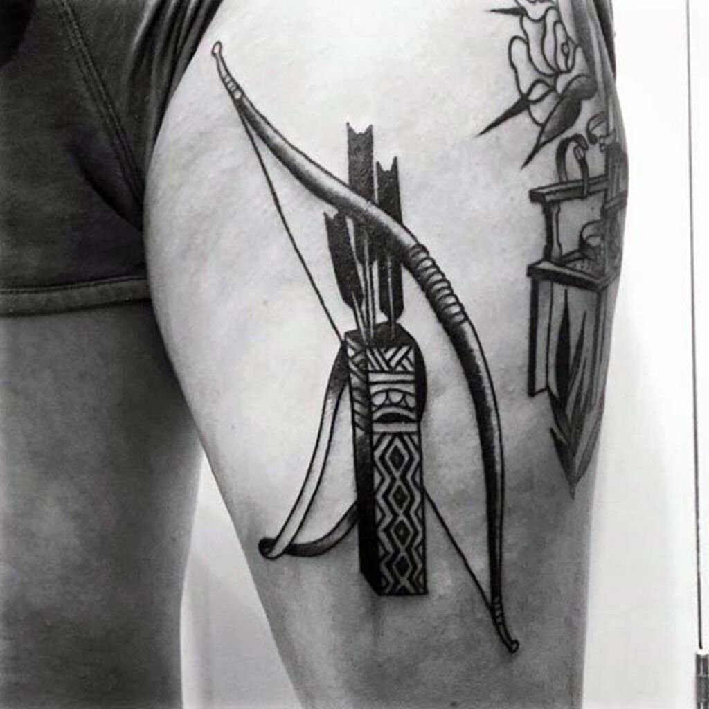 Bow and Arrow Tattoo on Hand