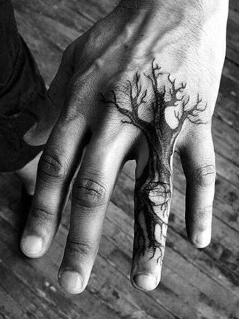 Tree hand tatoo for men