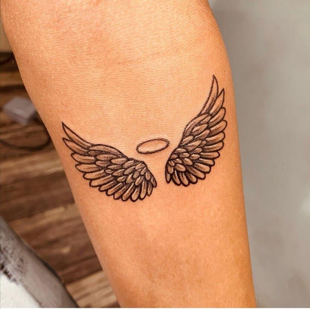 Angel Wings Halo Tattoo