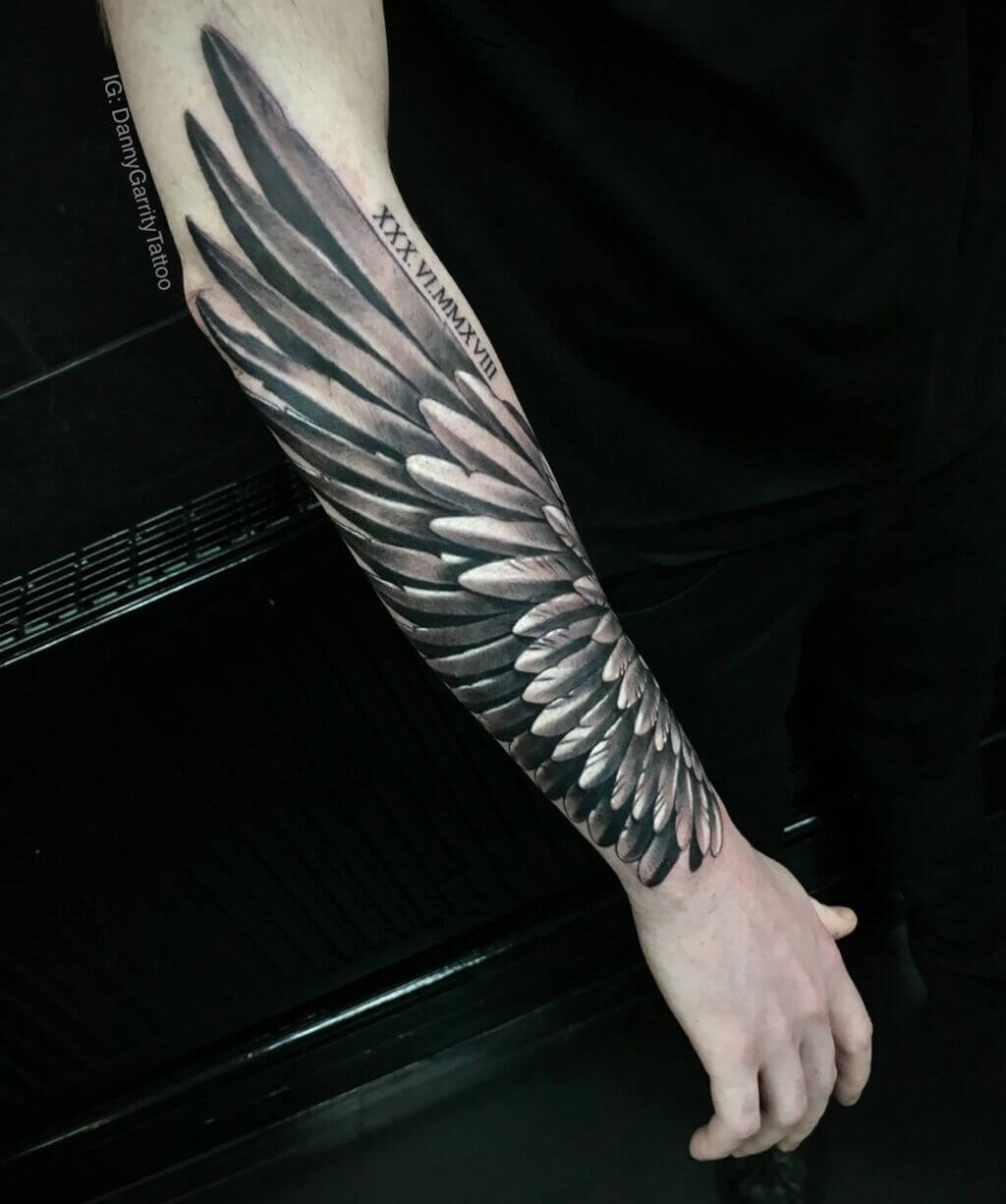 Angel Wing Design on the Whole Arm
