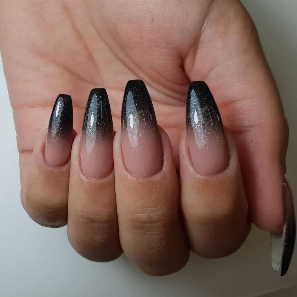 matte black coffin nails