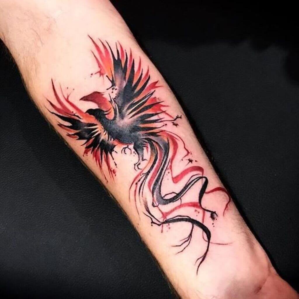 Abstract Phoenix Tattoo Art