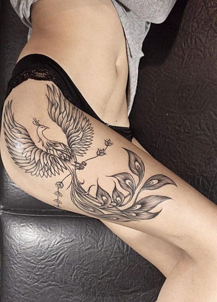 Phoenix Tattoo Ideas for the Lower Body