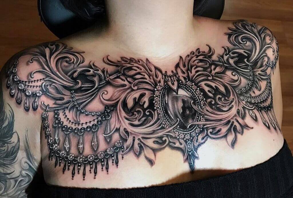 tattoo between breast