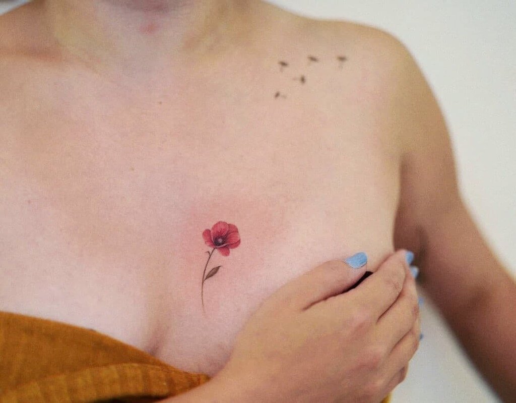 side under breast tattoo