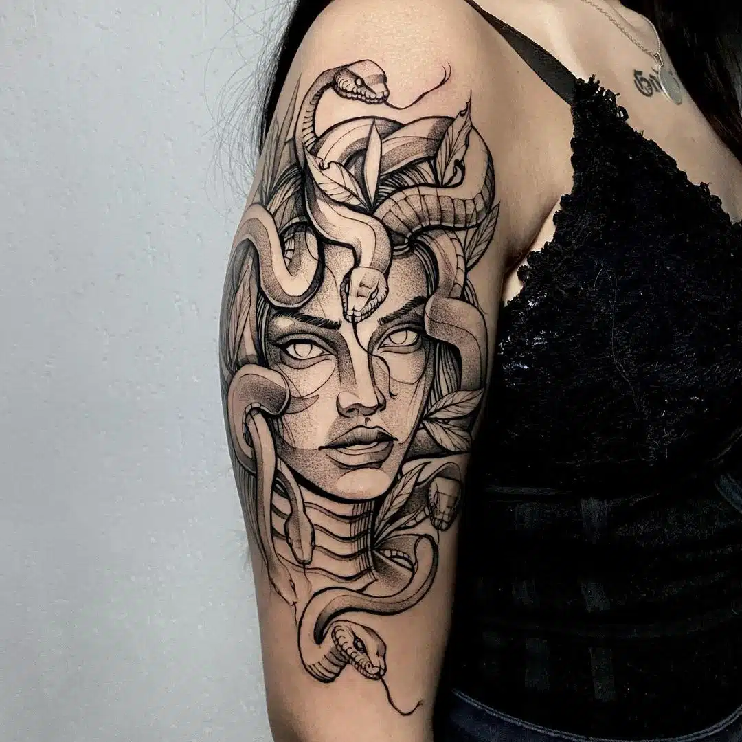 medusa hand tattoo