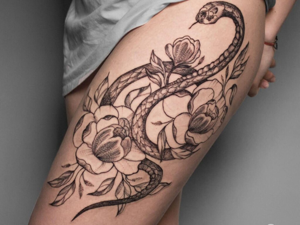 Tattoo on the Thigh