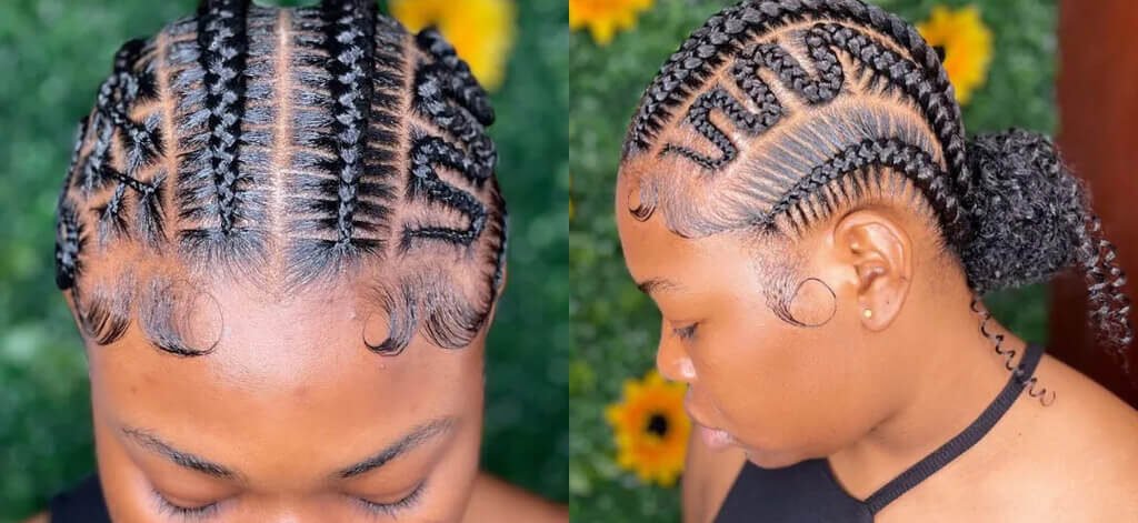 feed in braids with heart