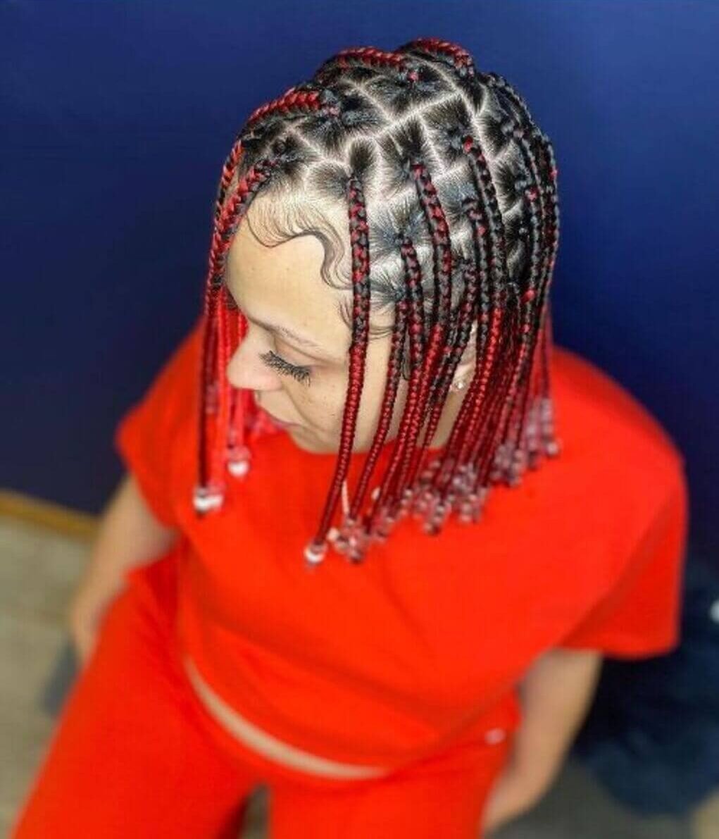 feed in braids with heart