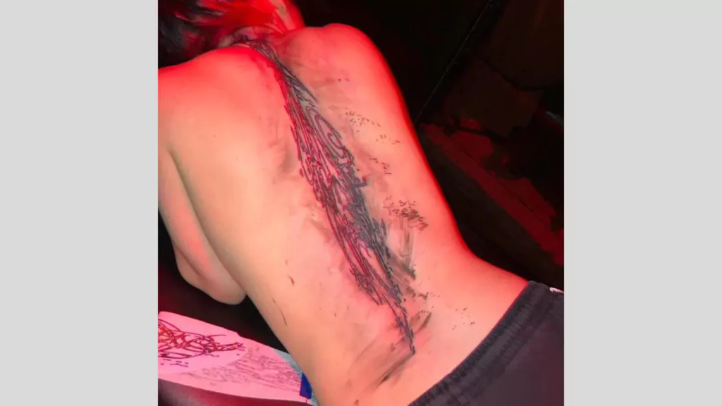 billie eilish back tattoo