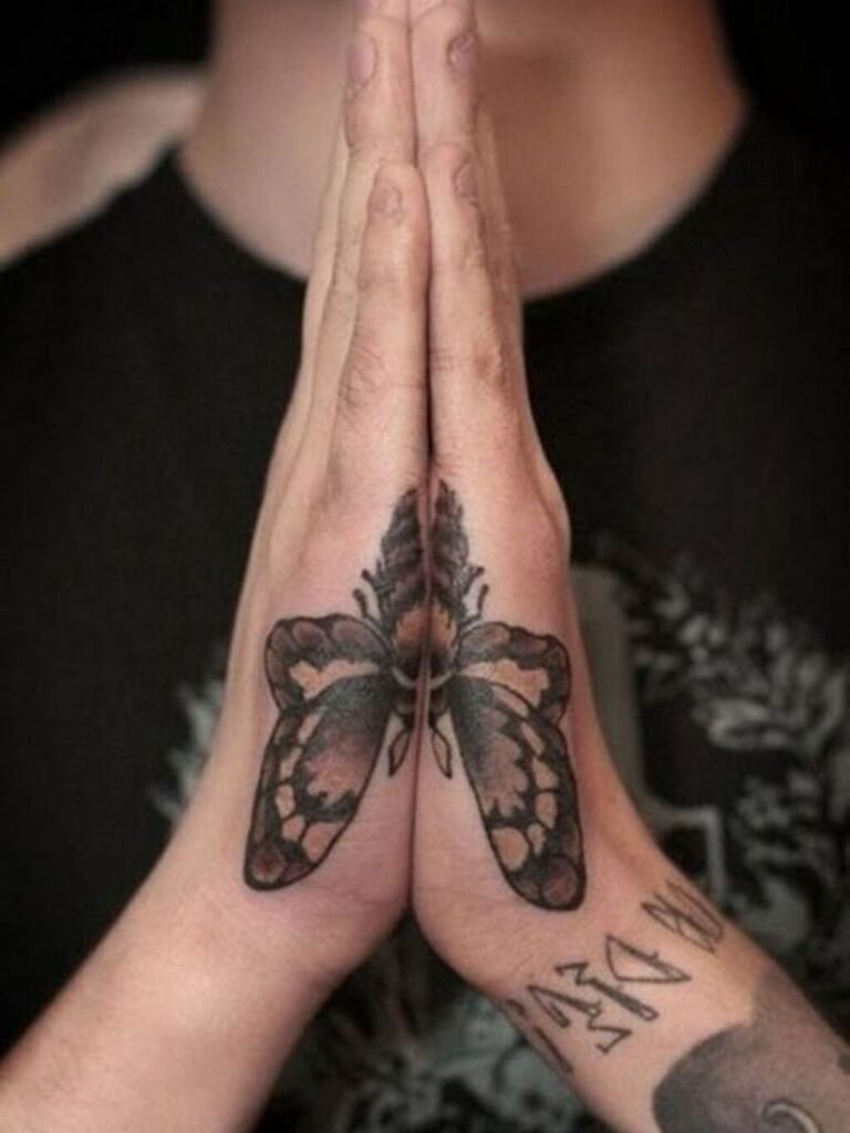 Butterfly Hand Tattoos for Men