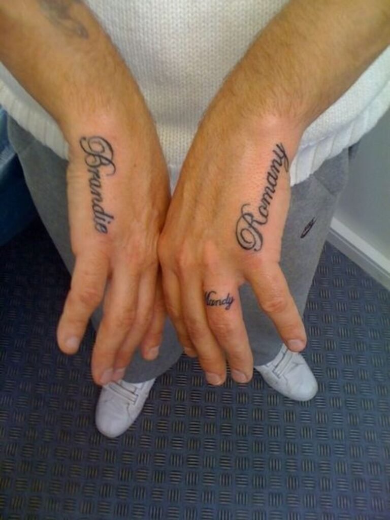 Two Hand Tattoo with Name