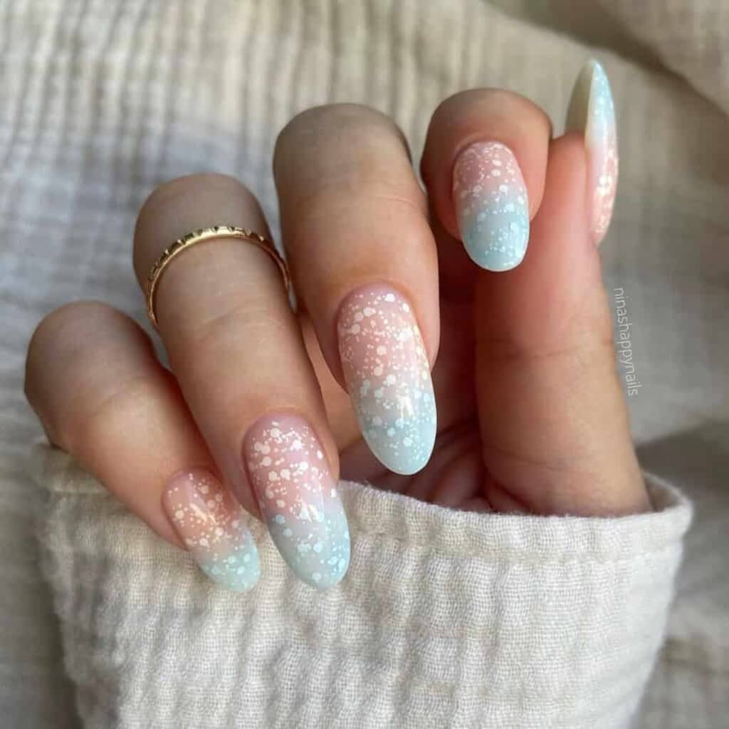 Light Blue Ombre Nail