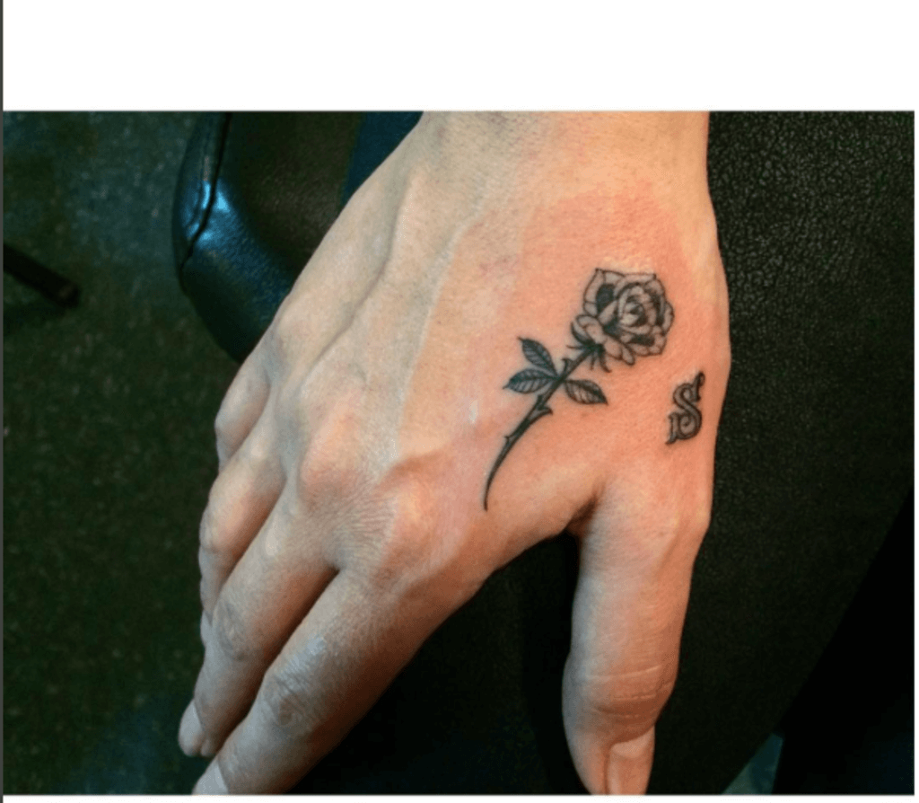 Small Rose Tattoo on Hand