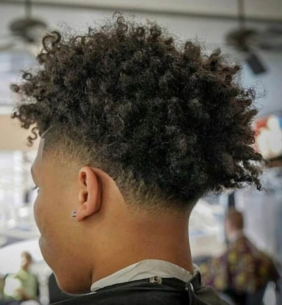 Drop Fade Taper Fade Afro with Twist