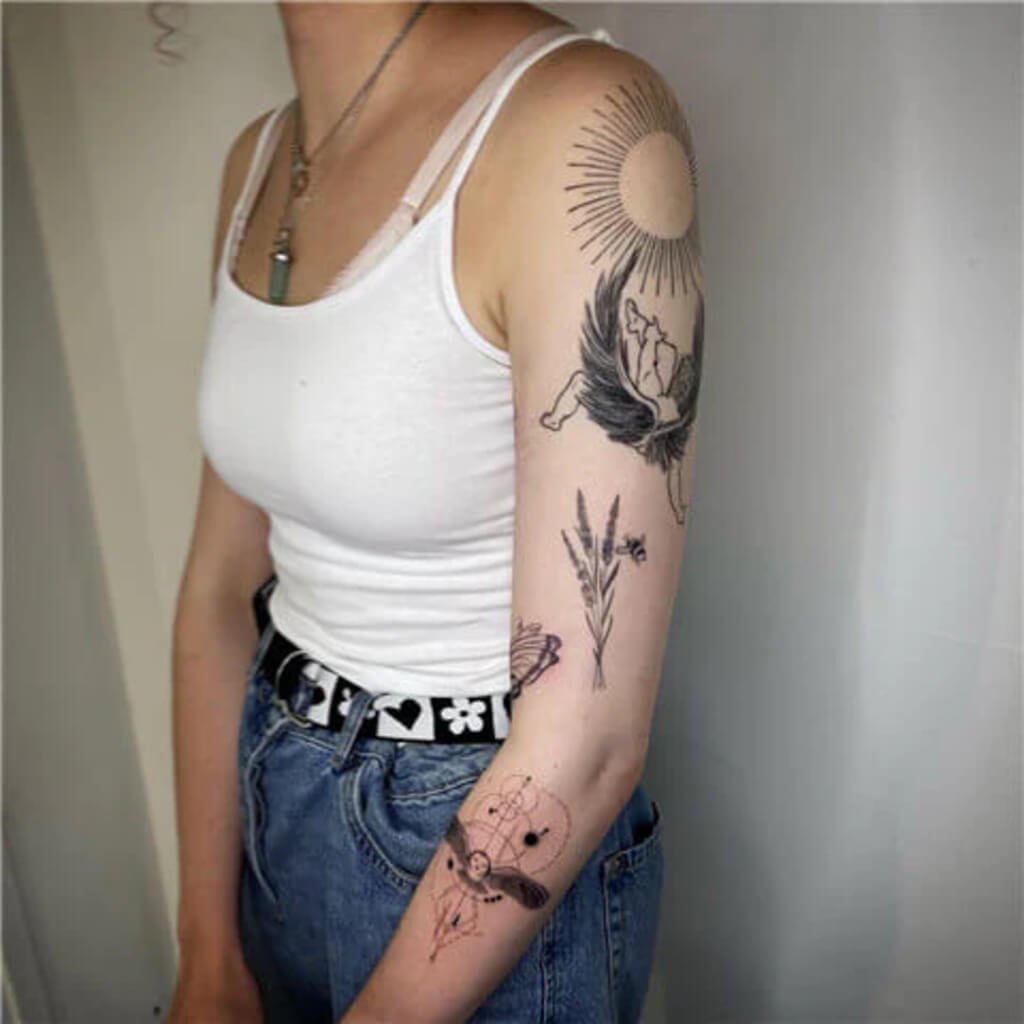 Minimalistic Patchwork Tattoo