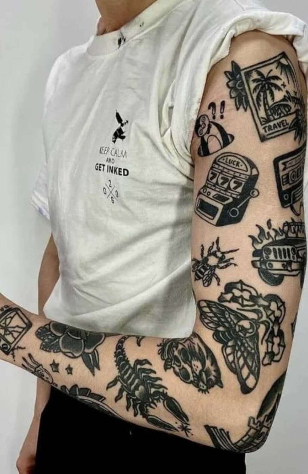 Patchwork Sleeve Tattoo