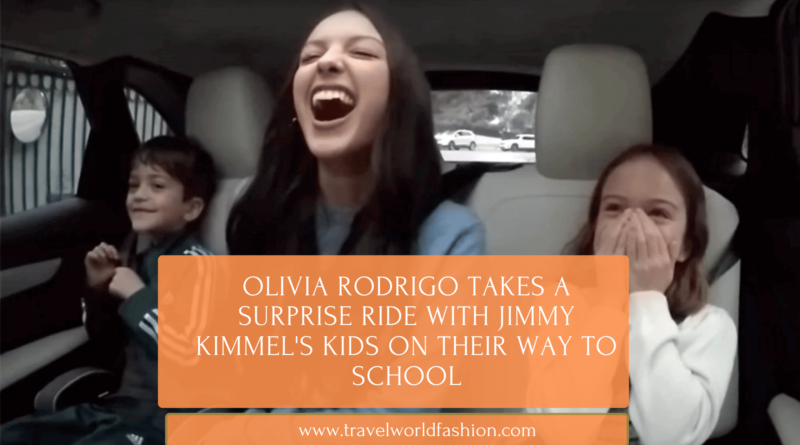 Olivia Rodrigo Takes a Surprise Ride with Jimmy Kimmel's Kids