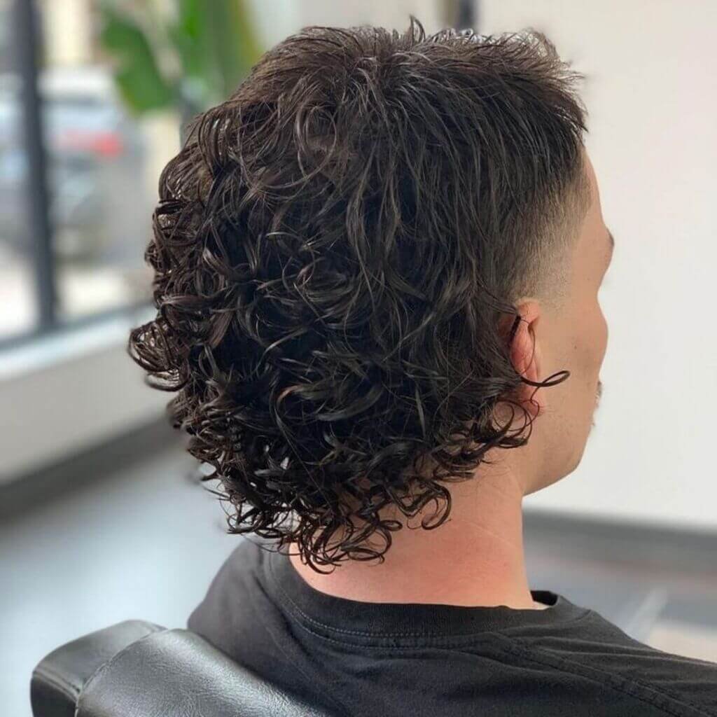 Mullet Haircut with a Soft Perm